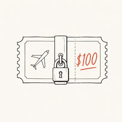 Ink illustration — Lock it with $100